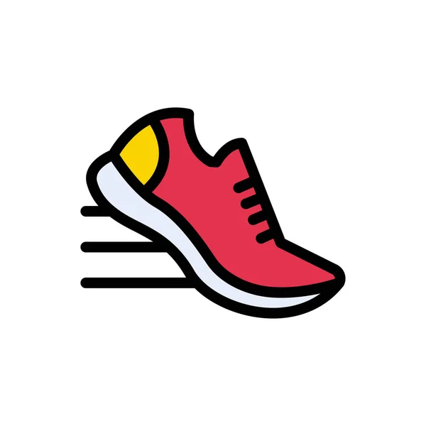 Shoe Vector Flat Color Icon — Stock Vector