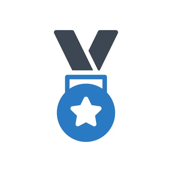 Award Vector Glyph Color Icon — Stock Vector