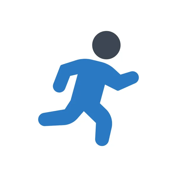 Marathon Vecteur Glyphe Couleur Icône — Image vectorielle