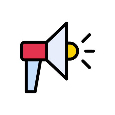 hoparlör vektörü düz renk simgesi