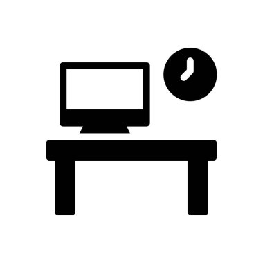 saat vektör düz simgesi