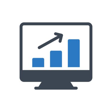 büyüme vektörü renk simgesi