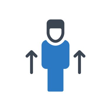 Vektör kabartma renk simgesini arttır