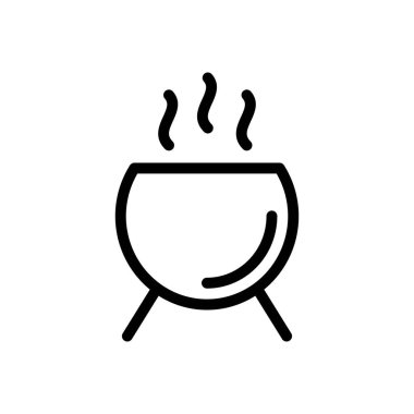 zehirli vektör ince çizgi simgesi