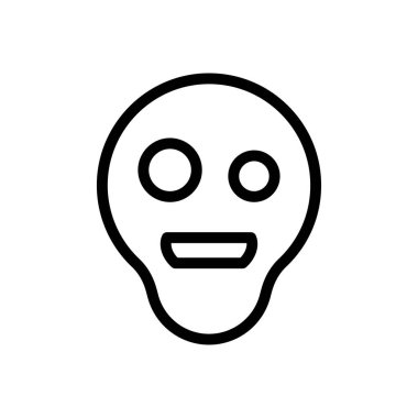 Cadılar Bayramı vektörü ince çizgi simgesi