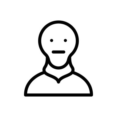 uzaylı vektör ince çizgi simgesi