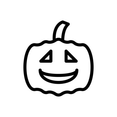 Cadılar Bayramı vektörü ince çizgi simgesi