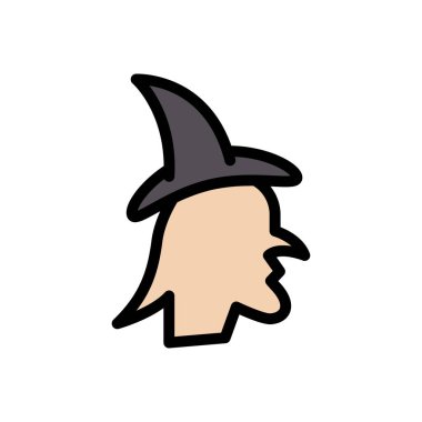 korkutucu vektör düz renk simgesi