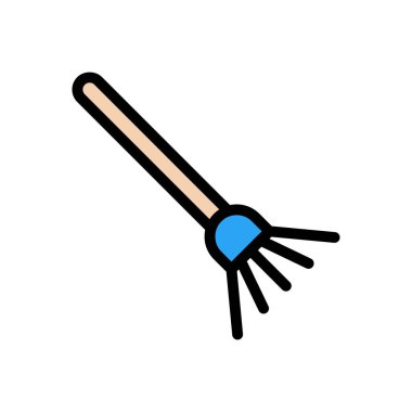 fırça vektörü düz renk simgesi