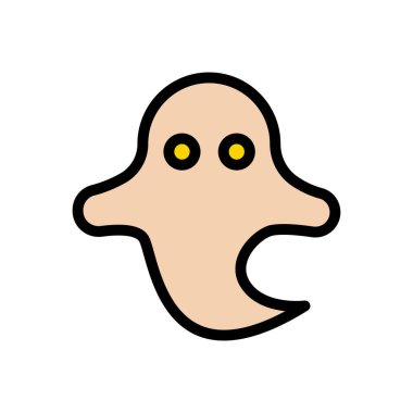 canavar vektör düz renk simgesi