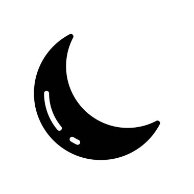 gece vektörü düz simgesi