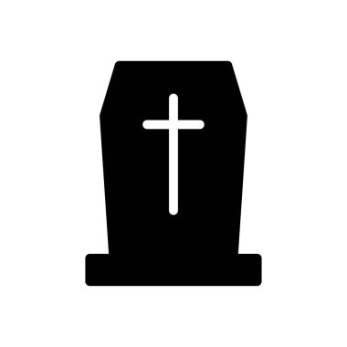 mezar vektörü düz simgesi