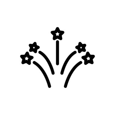 kutlama vektörü ince çizgi simgesi