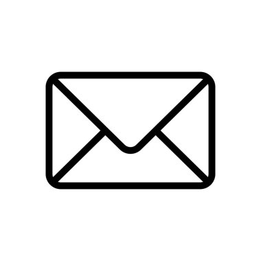 e-posta vektörü ince satır simgesi