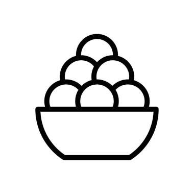 Diwali vektör ince çizgi simgesi