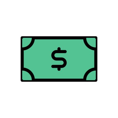 para vektörü düz renk simgesi