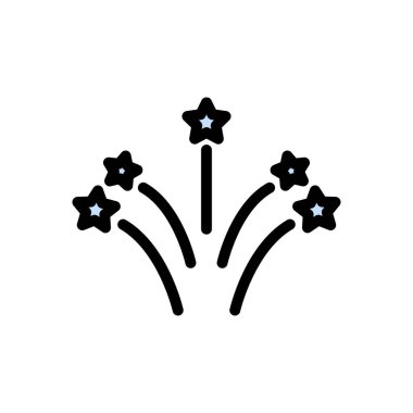 kutlama vektörü düz renk simgesi