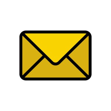 e-posta vektörü düz renk simgesi