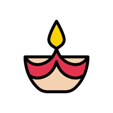 Diwali vektör düz renk simgesi