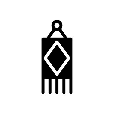 Dekorasyon vektörü düz simgesi