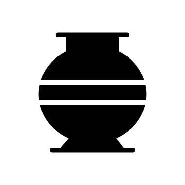 Vazo vektör simgesi düz simgesi