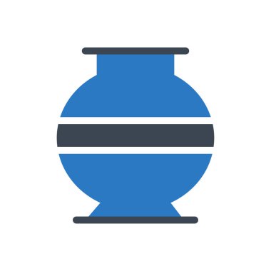 Vazo vektör renk simgesi