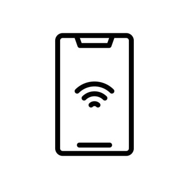 internet vektörü ince çizgi simgesi