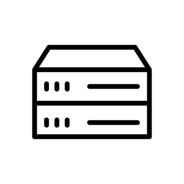 veritabanı vektörü ince çizgi simgesi