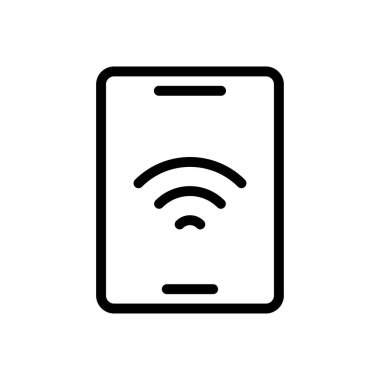 internet vektörü ince çizgi simgesi