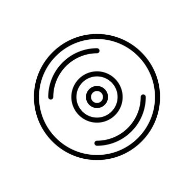 DVD vektörü ince çizgi simgesi