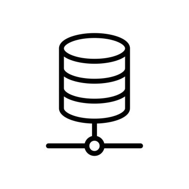 sunucu vektörü ince çizgi simgesi