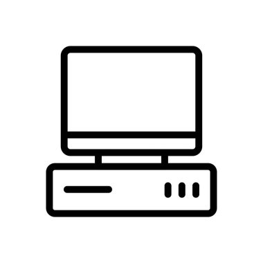 PC vektör ince çizgi simgesi