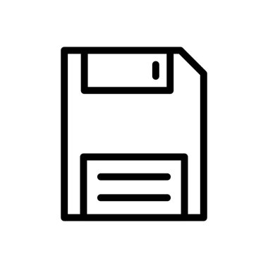 diskette vektör ince çizgi simgesi