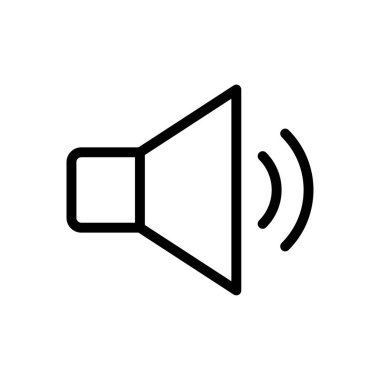 ses vektörü ince çizgi simgesi