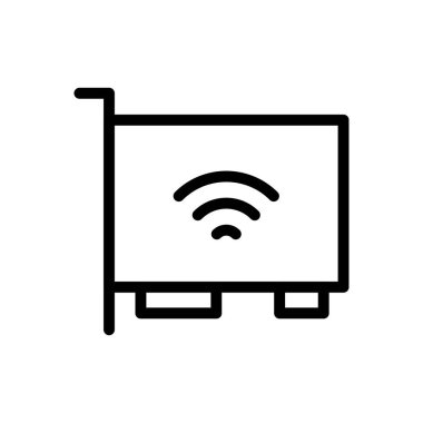 internet vektörü ince çizgi simgesi