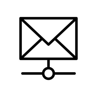 e-posta vektörü ince satır simgesi