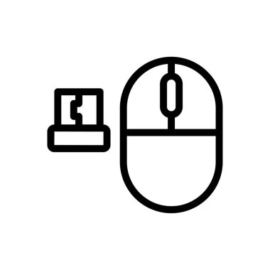 fare vektörü ince çizgi simgesi