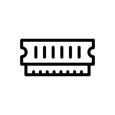çip vektörü ince çizgi simgesi