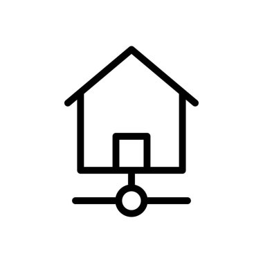 ağ vektörü ince çizgi simgesi