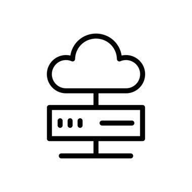 sunucu vektörü ince çizgi simgesi