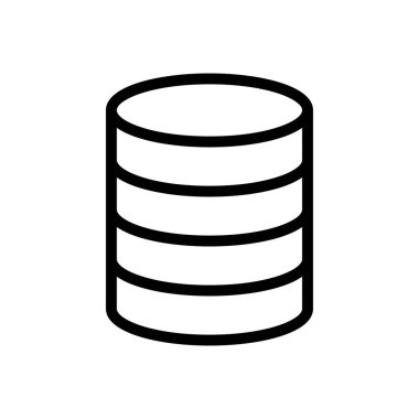 sunucu vektörü ince çizgi simgesi