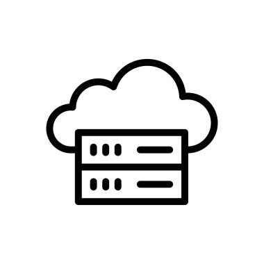 sunucu vektörü ince çizgi simgesi