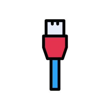 konnektör vektör düz renk simgesi