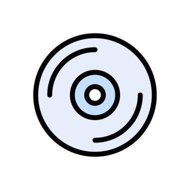 DVD vektör düz renk simgesi