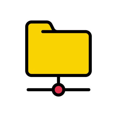 dosya vektörü düz renk simgesi