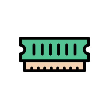 çip vektörü düz renk simgesi