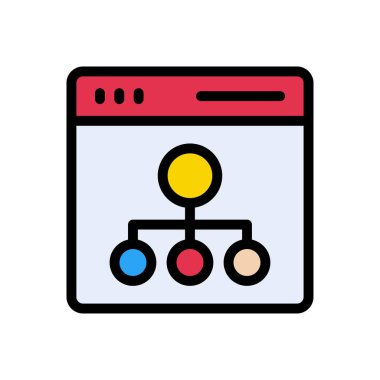 Web sayfası düz renk simgesi