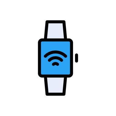 kol saati vektör düz renk simgesi