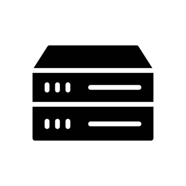 veritabanı vektör düz simgesi