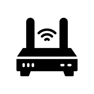 router vektör glyph düz simgesi